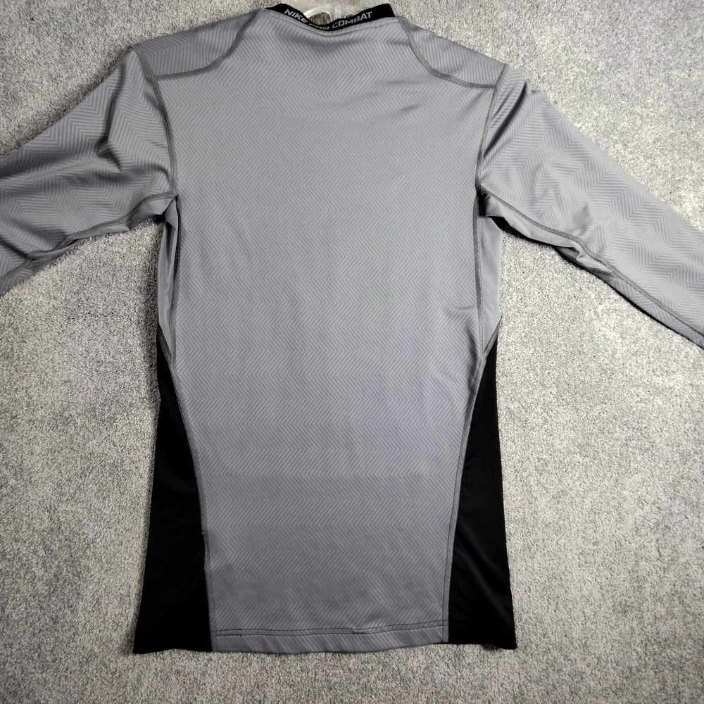 Nike Pro Combat Hyperwarm Lite Men Shirt Large Gray Compression Training L/S